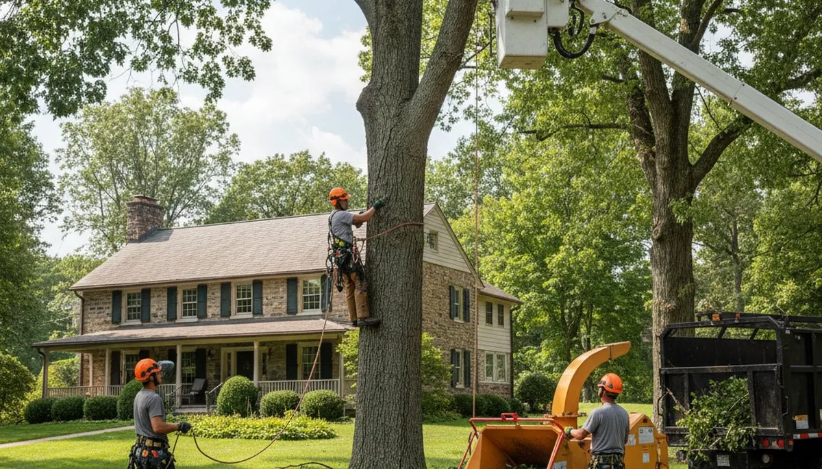 Tree service crew in Allentown, PA providing professional tree care and removal services