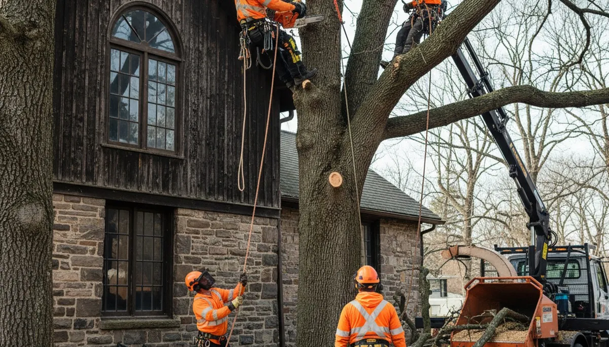 Tree service crew in Allentown, PA providing professional tree care and removal services