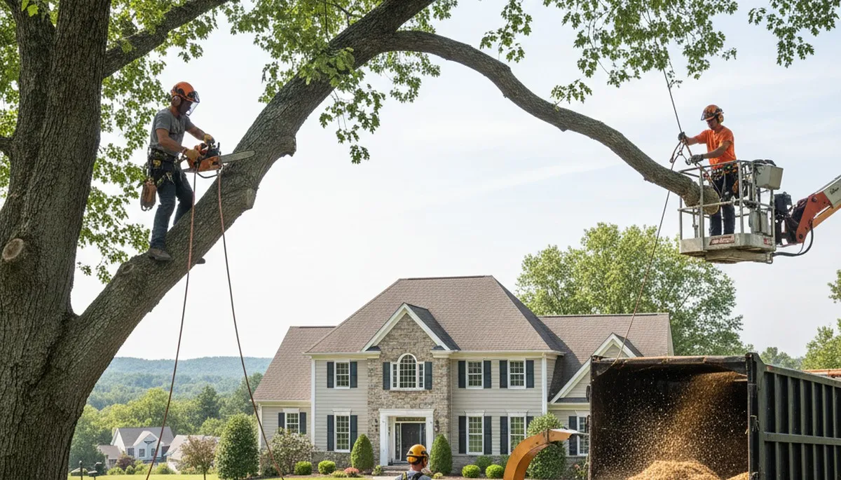 Tree service crew in Allentown, PA providing professional tree care and removal services